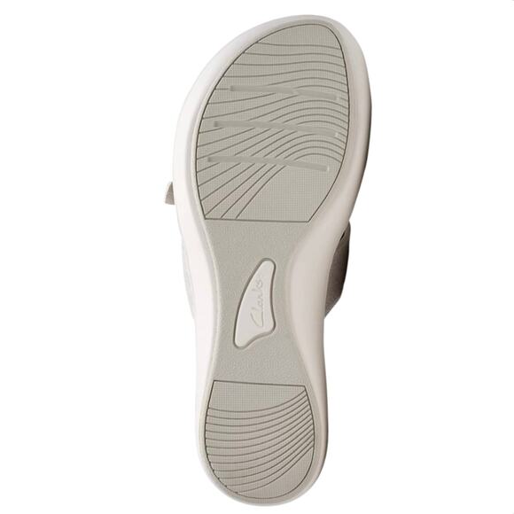 Clarks Womens Cloudsteppers Breeze Rae Mia Slip On Flat Sandals White Size 7 1/2 - Picture 6 of 6